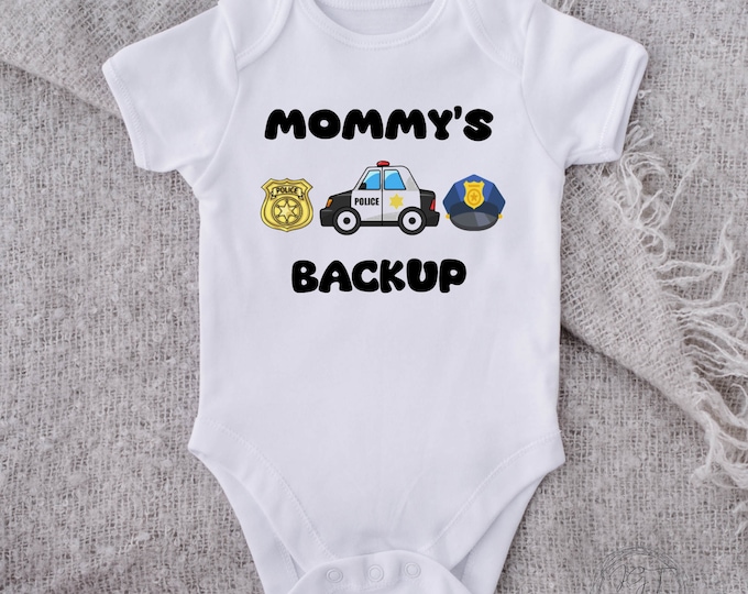 Mommy’s Backup Baby Onesie® Bodysuit -  Police Officer