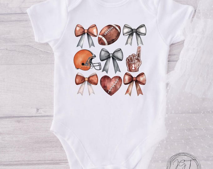 Football Baby  Onesie®Bodysuit - Coquette Bows