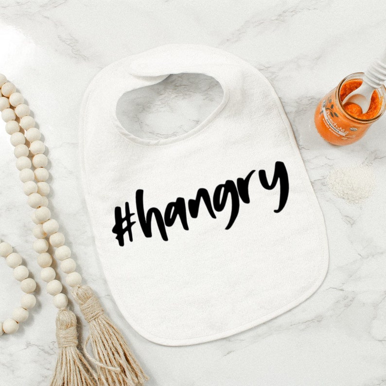 Baby Girl Baby Bib Baby Boy Hangry Bib Baby Shower Gift Funny Baby Bib