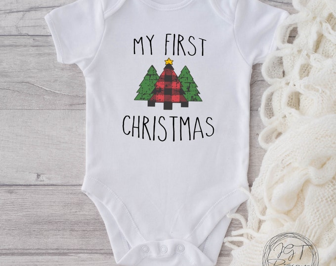 My First Christmas Baby Onesie® Bodysuit -Minimalist