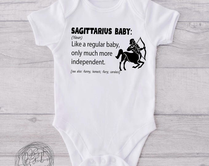 Sagittarius Zodiac Baby Onesie® Bodysuit -  Sagittarius