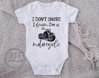 I Don’t Snore I Dream I’m A Motorcycle Baby Onesie® Bodysuit