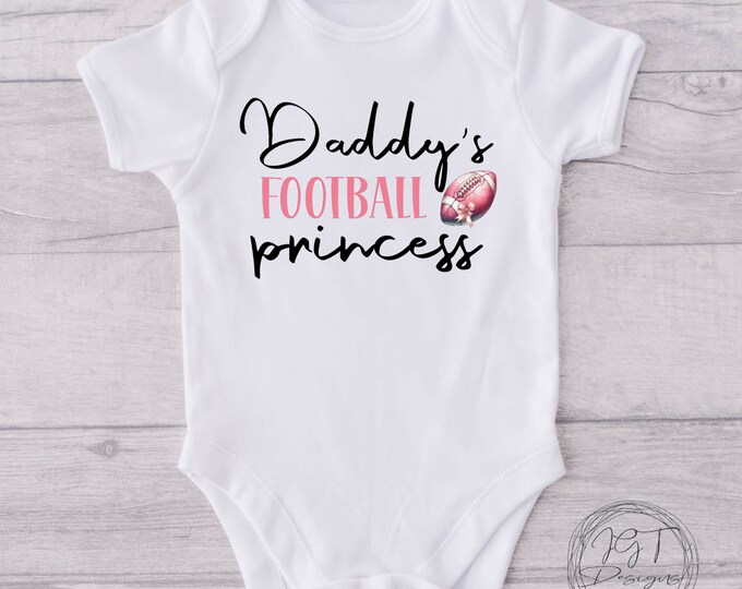 Coquette Football Baby Onesie® Bodysuit - Daddy’s Football Princess