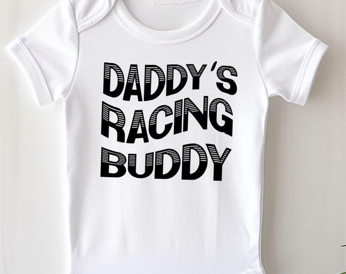 Daddy's Racing Buddy Baby Onesie® Bodysuit