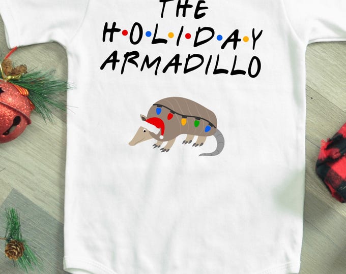 The Holiday Armadillo Christmas Baby Onesie® Bodysuit - Friends TV Inspired
