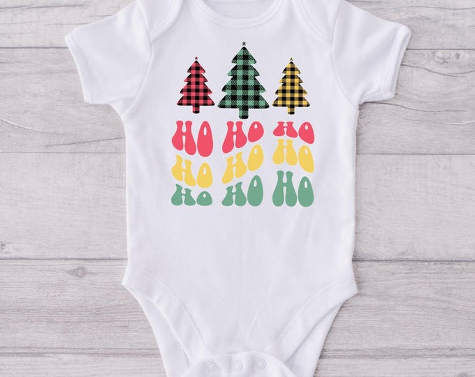 Christmas Baby Onesie® Bodysuit -Ho Ho Ho Baby Onesie® Bodysuit -RetroKids Christmas Tshirt