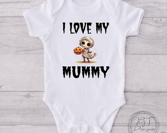 I Love My Mummy Halloween Baby Onesie® Bodysuit