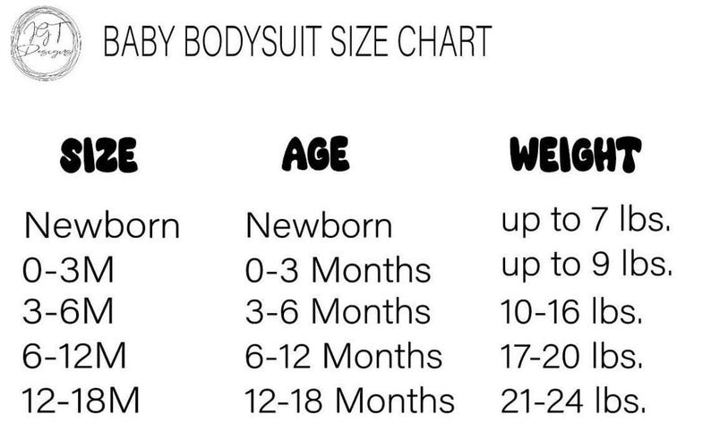 a baby's size chart for a baby's size chart