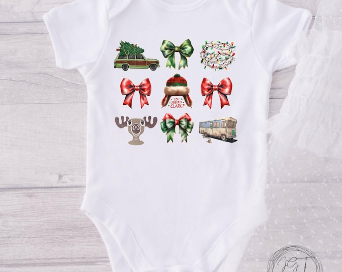 Christmas Vacation Inspired Baby Onesie Bodysuit - Coquette Design