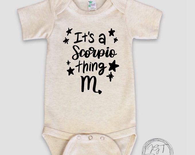 Scorpio Zodiac Baby Onesie® Bodysuit -  It’s A Scorpio Thing -  Retro