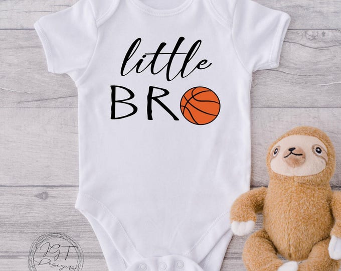 Little Bro Basketball Baby Onesie® Bodysuit
