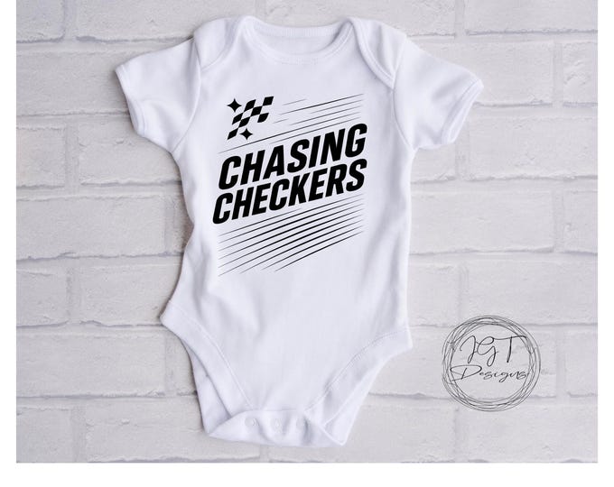 Chasing Checkers Racing Baby Onesie® Bodysuit