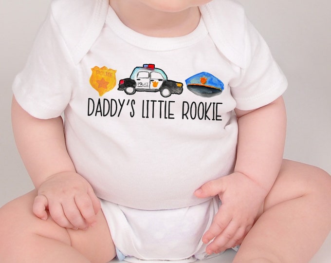 Daddy’s Little Rookie Baby Onesie® Bodysuit -  Police Officer
