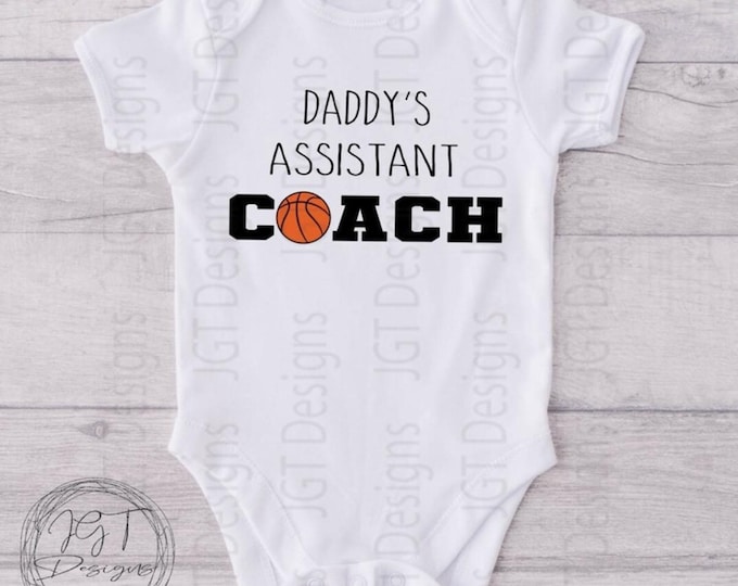 Daddy's Assistant Coach Basketball Baby Onesie® Bodysuit