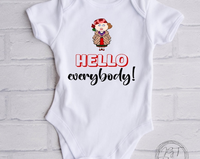 Hello Everybody Christmas Baby Onesie® Bodysuit - Christmas Vacation Inspired