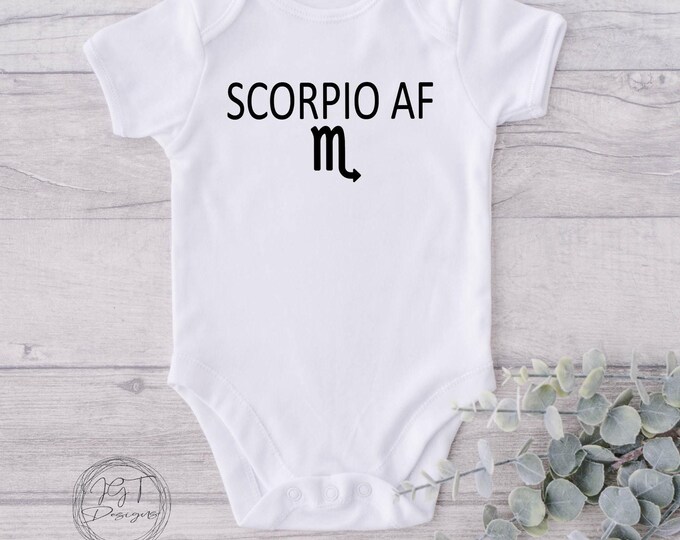 Scorpio Zodiac Baby Onesie® Bodysuit -  Scorpio AF -