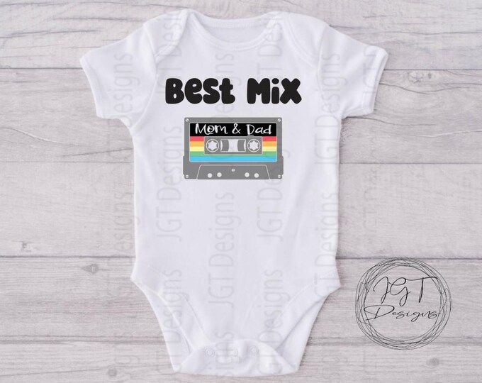 Funny Mixtape Baby Onesie® Bodysuit - Retro Music Gift