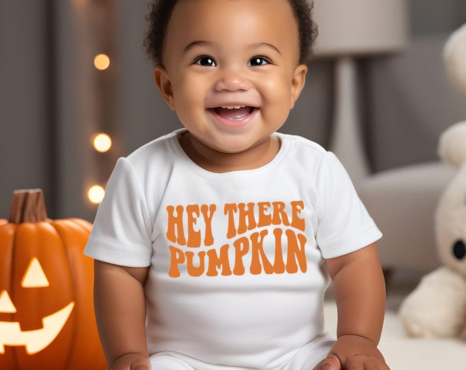 Hey There Pumpin Retro Fall Baby Onesie® Bodysuit - Thanksgiving