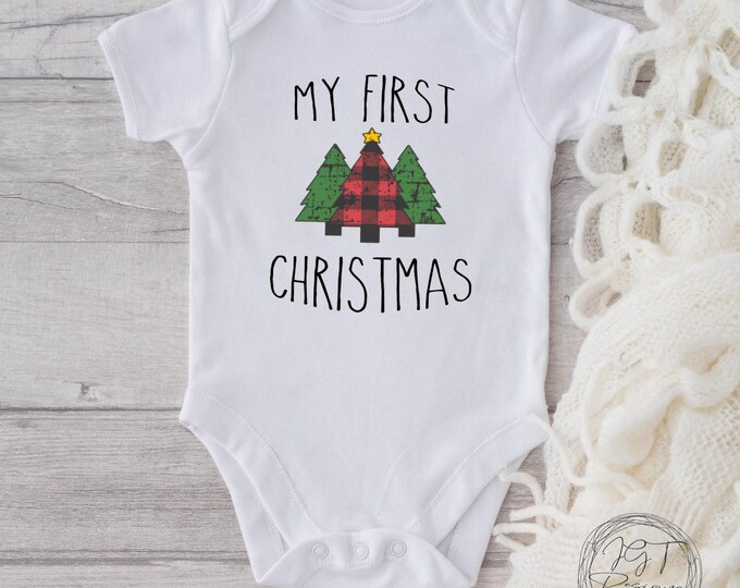 My First Christmas Baby Onesie® Bodysuit -Minimalist