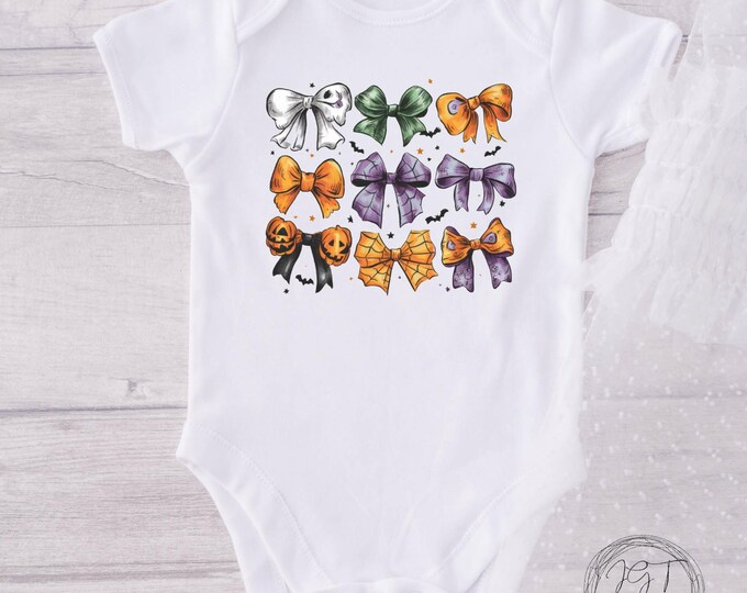 Coquette Halloween Baby Onesie® Bodysuit - Halloween Bows