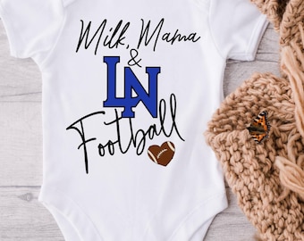 Milk, Mama, and Lake Norman Football Baby Onesie® Bodysuit