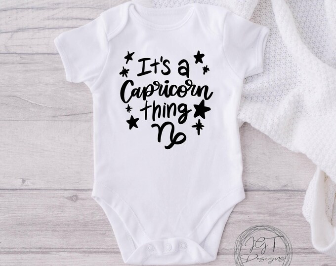 Capricorn Zodiac Baby Onesie® Bodysuit -  It’s A Capricorn Thing -