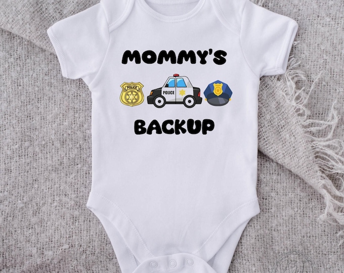 Mommy’s Backup Baby Onesie® Bodysuit -  Police Officer