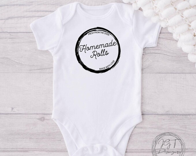 Homemade Rolls Funny Baby Onesie® Bodysuit