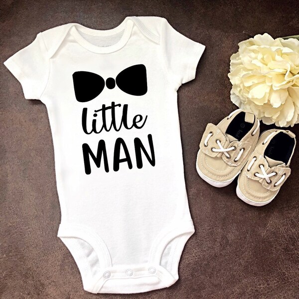 Funny Baby Bodysuit, Little Man, Kids Shirt, Toddler T-Shirt