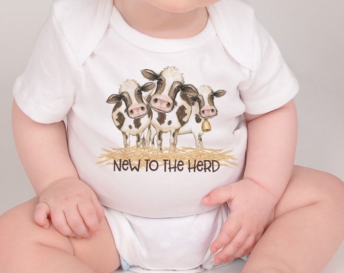 New To The Herd Funny Baby Onesie® Bodysuit - Newborn Bodysuit