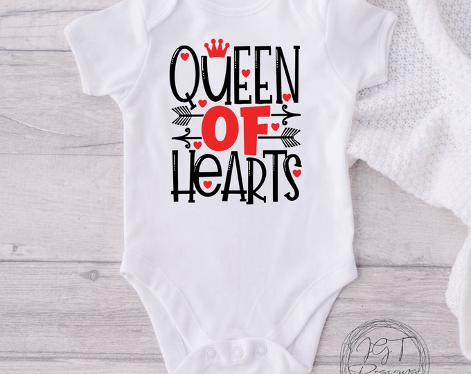 Valentine's Day Baby Onesie® Bodysuit - Queen of Hearts