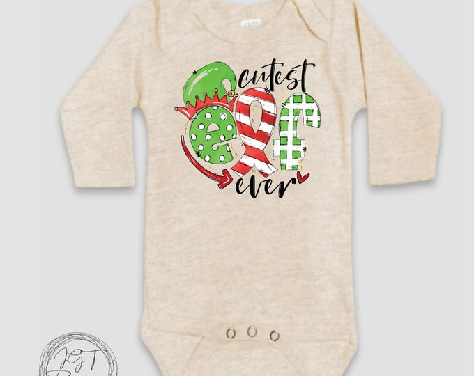 Christmas Baby Onesie® Bodysuit -Cutest Elf Ever - Elf