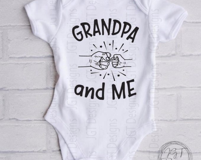 Grandpa and Me Fist Bump Baby Onesie® Bodysuit