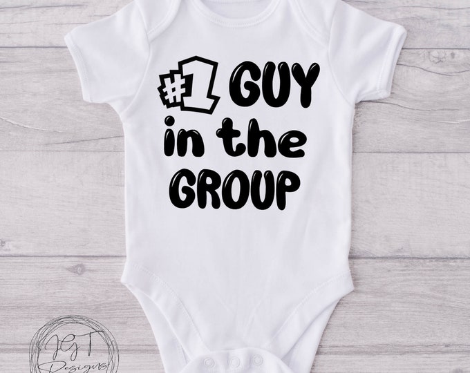 Number 1 Guy In The Group Funny Baby Onesie® Bodysuit