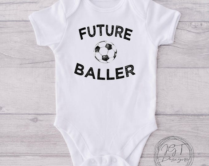 Soccer Baby Onesie® Bodysuit -  Future Baller -  Kid's Soccer Tshirt -