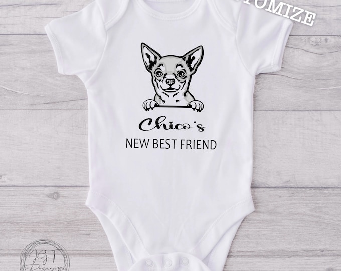 Chihuahua New Best Friend Baby Onesie® Bodysuit - Personalized