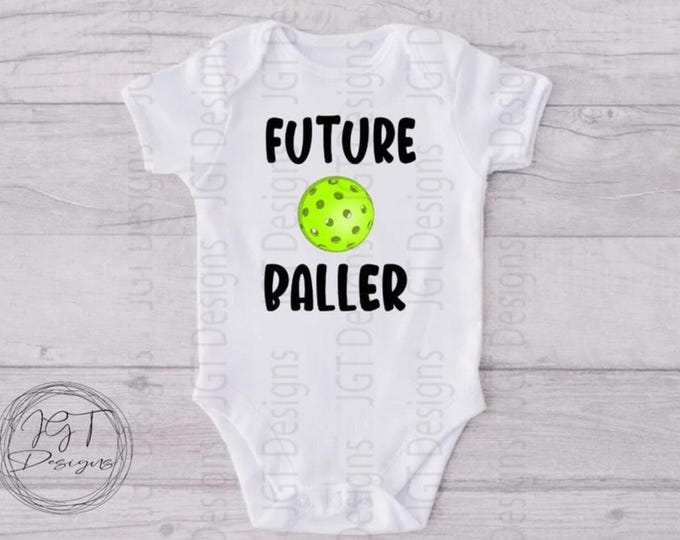 Future Baller - Pickleball Baby Onesie® Bodysuit