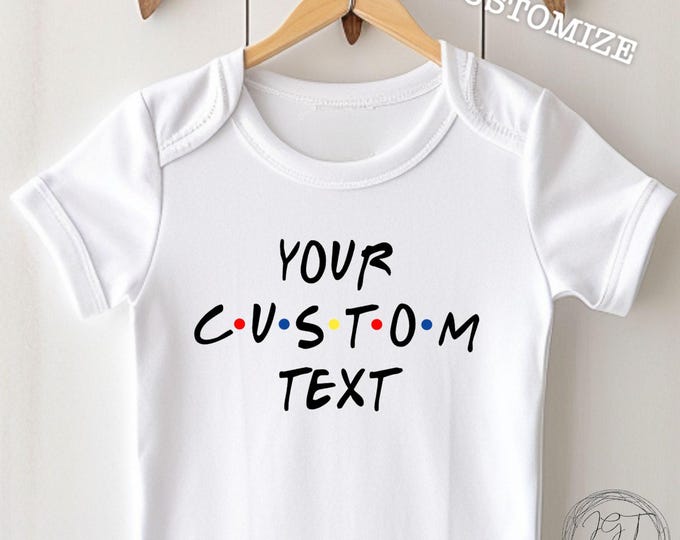 Custom Text Baby Onesie® Bodysuit -  Personalized -  TV Inspired