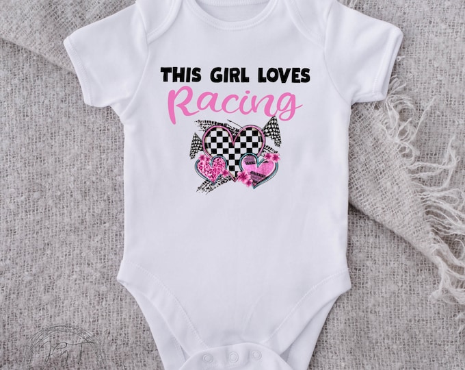This Girl Loves Racing Baby Onesie® Bodysuit