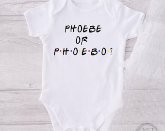 Gender Reveal Baby Onesie® Bodysuit -  Phoebe or Phoebo -