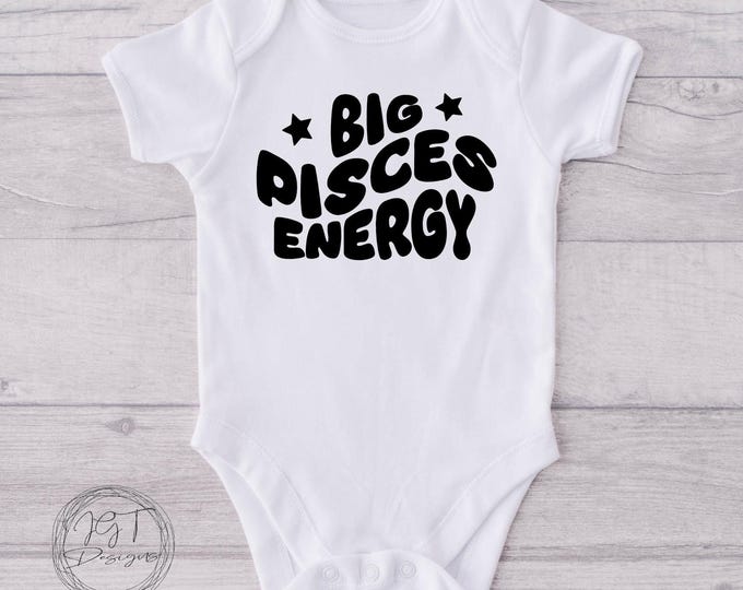 Pisces Zodiac Baby Onesie® Bodysuit -  Big Pisces Energy -