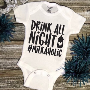 Daddy/'s Drinking Buddy Baby Onesie\u00ae Funny Baby Onesies for Dad Beer Onesie Funny Milk Shirts Unisex Baby Clothes Baby Shower Gifts