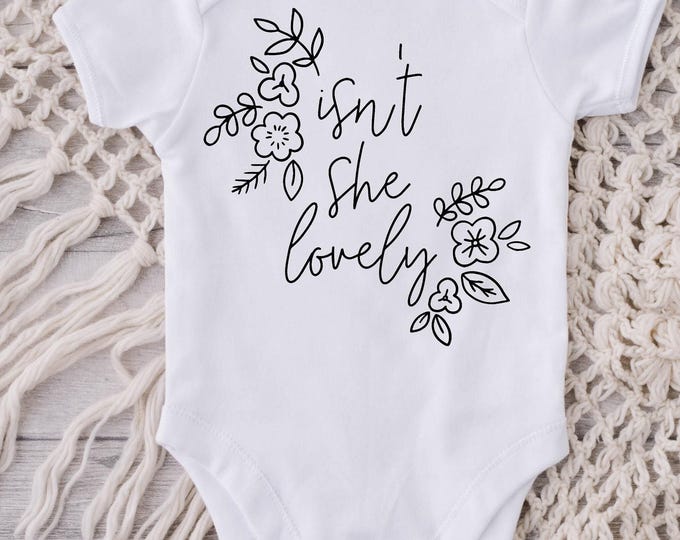 Baby Onesie® Bodysuit -  Isn''t She Lovely -  Mimimalist -  Boho -