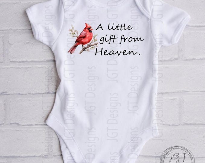 A Little Gift From Heaven Cardinal Baby Onesie® Bodysuit - Newborn Bodysuit