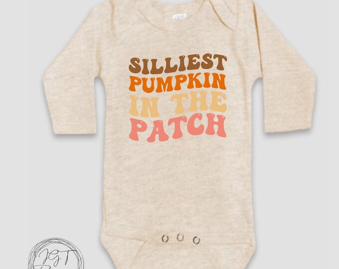 Silliest Pumpkin In The Patch Retro Fall Baby Onesie® Bodysuit