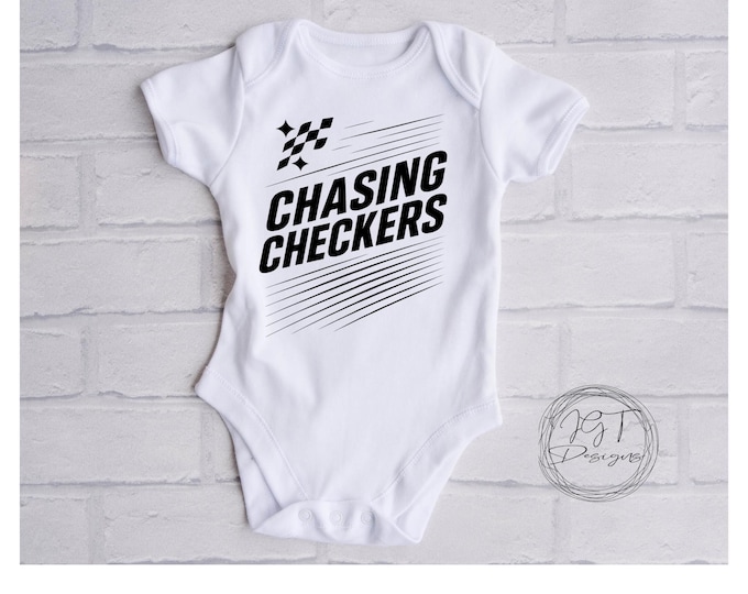 Chasing Checkers Racing Baby Onesie® Bodysuit