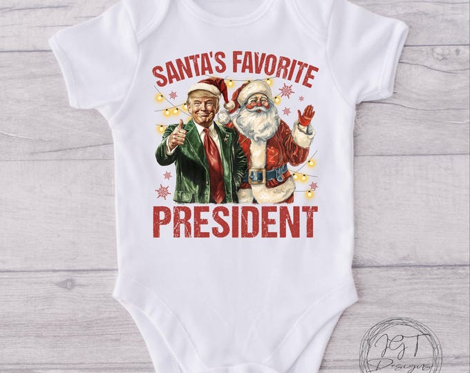 Santa's Favorite President Christmas Baby Onesie® Bodysuit