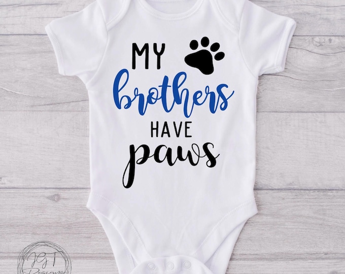 My Brothers Have Paws Dog   Baby Onesie® Bodysuit
