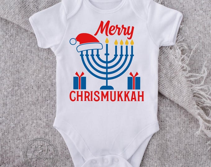 Merry Chrismakkuh Baby Onesie® Bodysuit -  Hanukkah