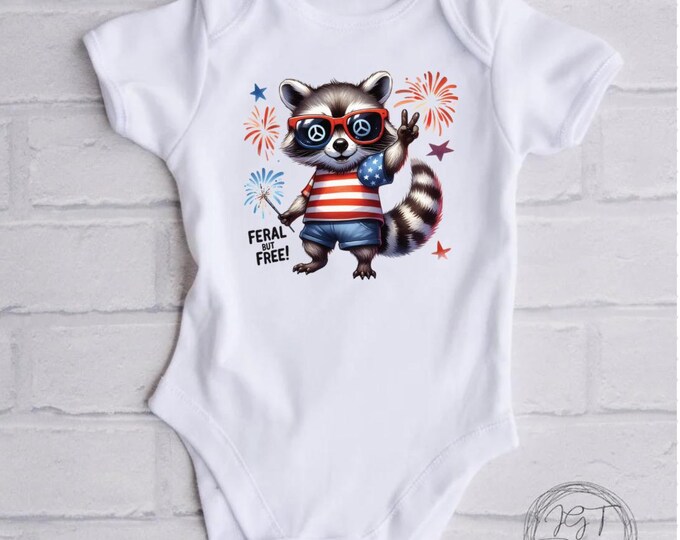 July 4th Baby Onesie® Bodysuit - Feral But Free